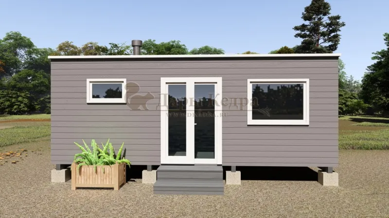 Баня «Парус» из кедра 6х2,2 метра (вариант 2)