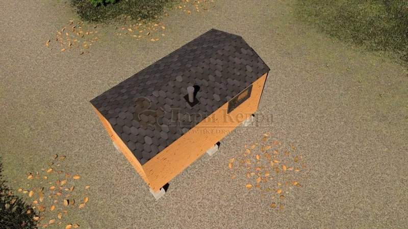 Каркасная баня «Барн» из кедра 4х2,2 метра